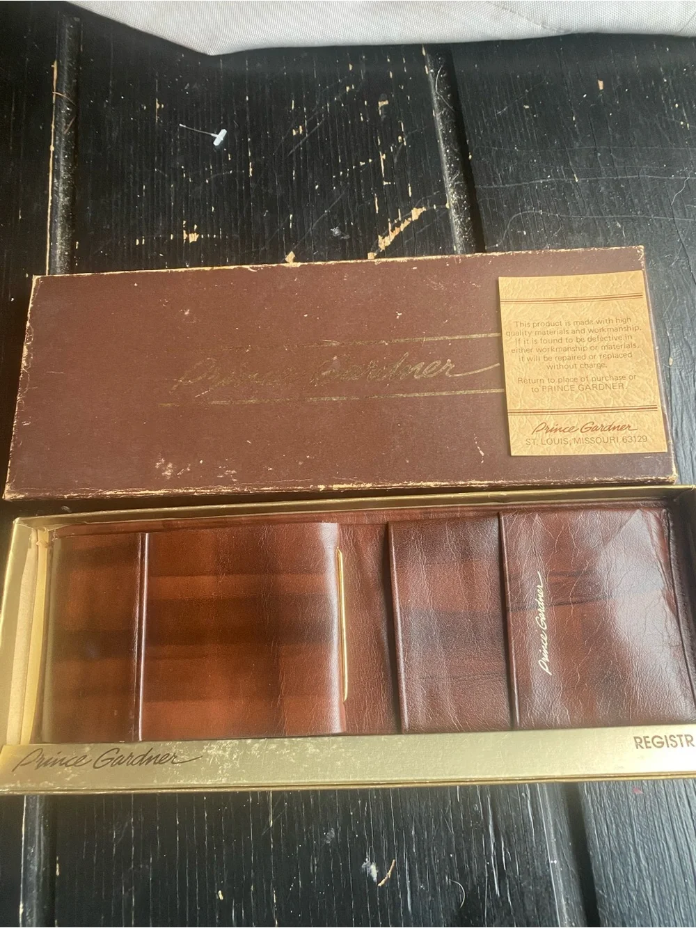 Men’s Brown Leather Wallet - Trifold Card Holder